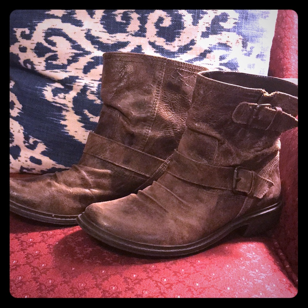Vintage moto booties